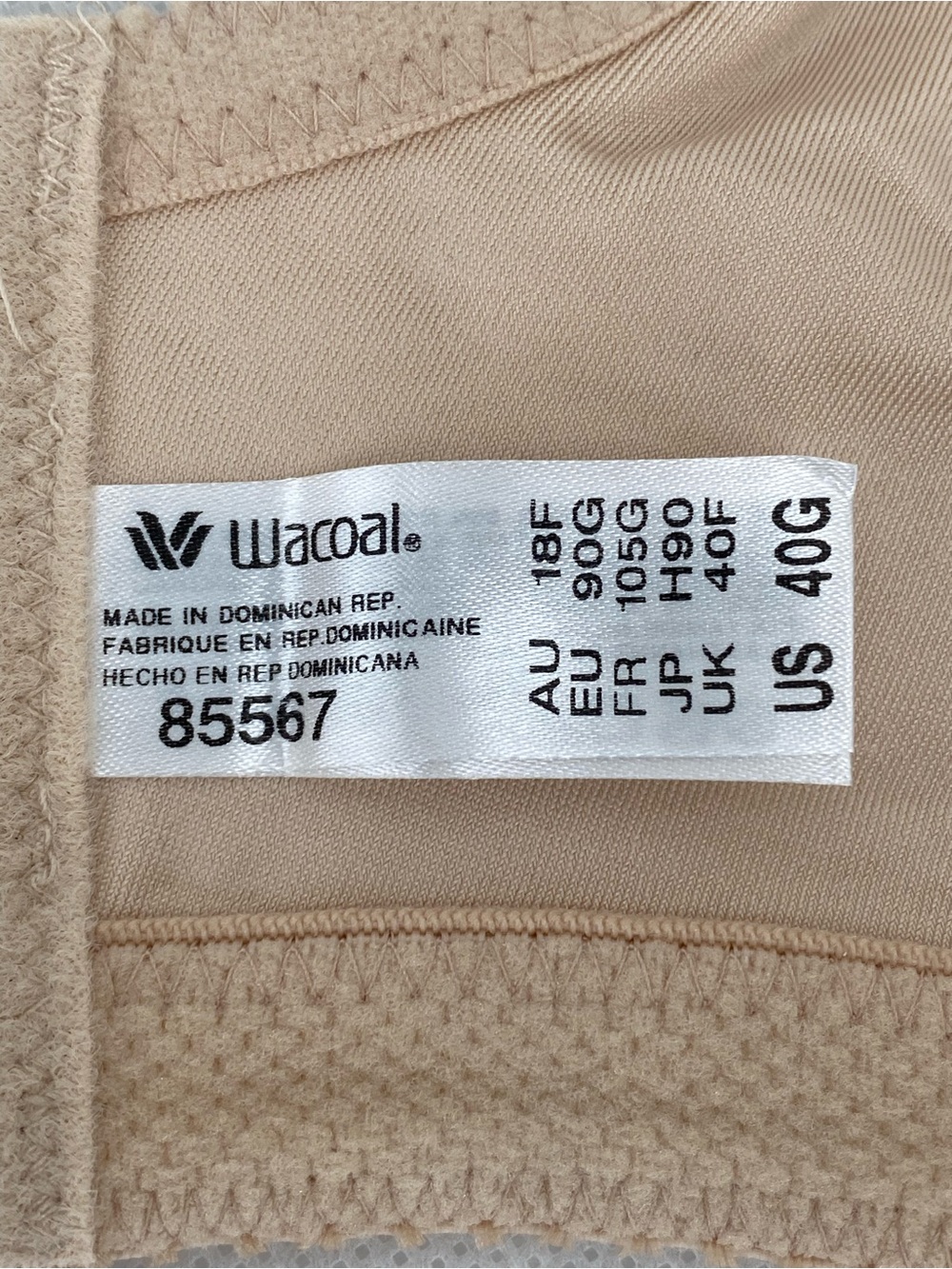 Wacoal Bra 85567 NUDE 40G NWT - Picture 12 of 16